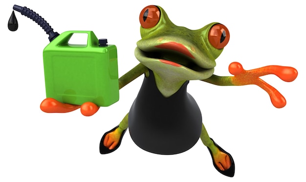 Fun frog - 3D Illustration