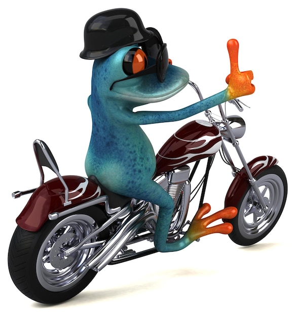 Fun frog - 3D Illustration