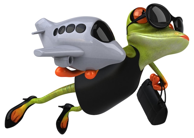 Fun frog - 3D Illustration