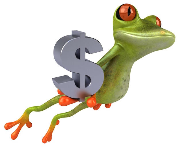 Fun frog - 3D Illustration