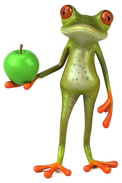 Photo fun frog - 3d illustration