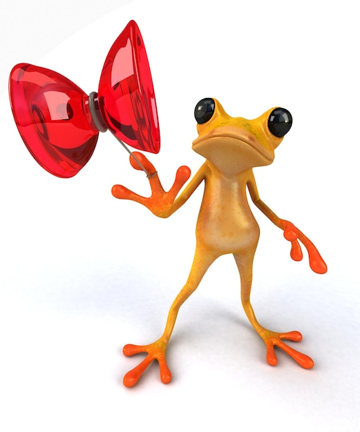 Fun frog 3D Illustration