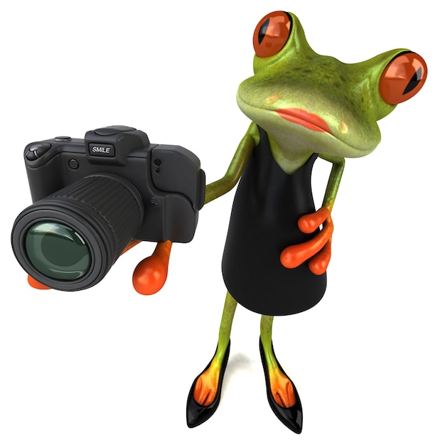 Fun frog 3D Illustration