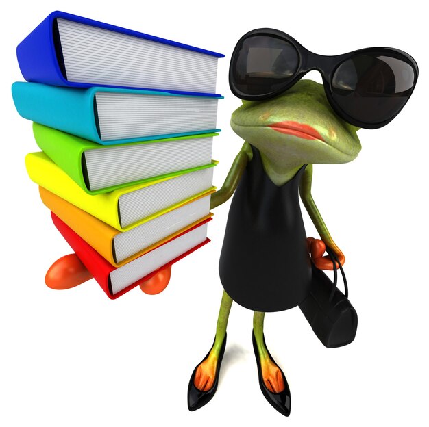 Photo fun frog 3d illustration