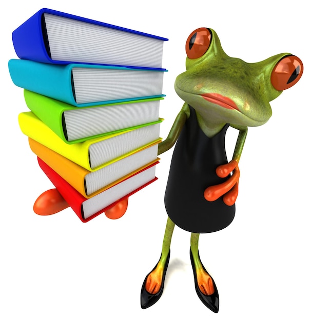 Photo fun frog 3d illustration