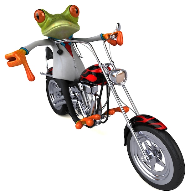 Fun frog 3D Illustration