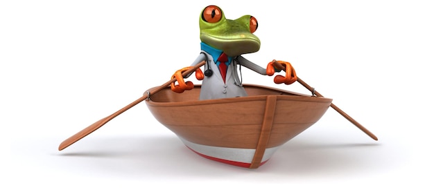 Fun frog 3D Illustration