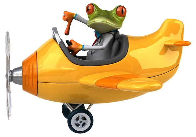 Fun frog 3D Illustration