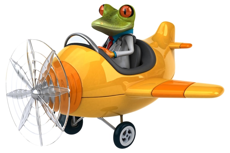 Photo 楽しいカエルの3 dイラスト