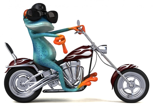 Photo fun frog - 3d illustration