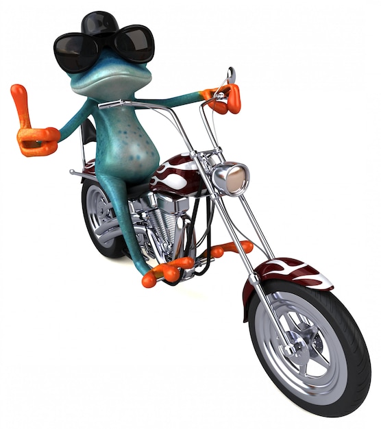 Веселая лягушка 3D иллюстрации