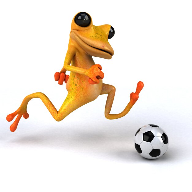 Fun frog 3D Illustration