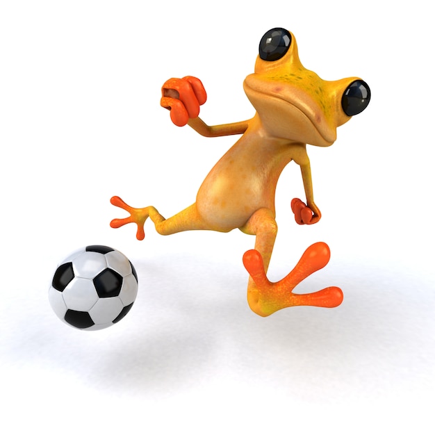 Photo fun frog 3d illustration