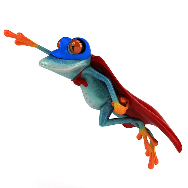 Fun frog 3D Illustration