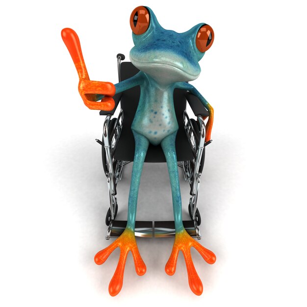 Веселая лягушка 3D иллюстрации
