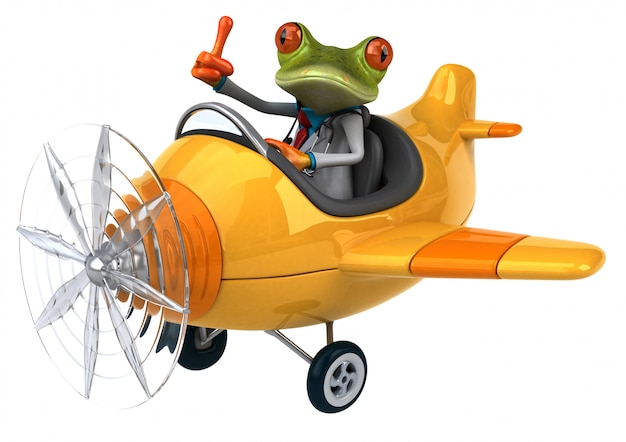 Fun frog - 3D Illustration