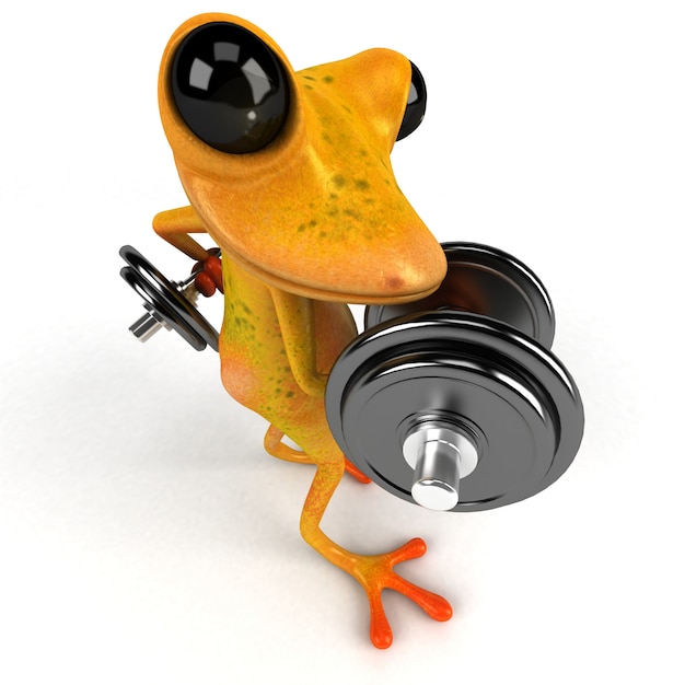 Fun frog - 3D Illustration