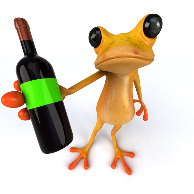 Fun frog - 3D Illustration