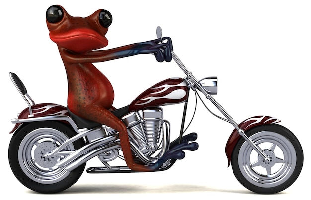 Foto fun frog - illustrazione 3d