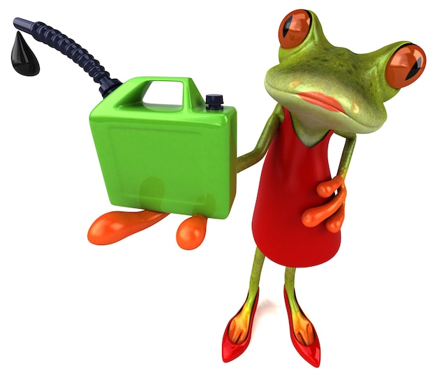 Fun frog - 3D Illustration