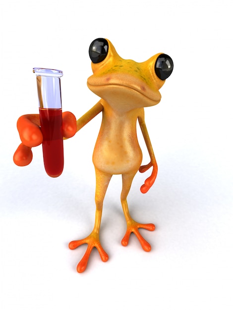 Fun frog3D Illustration