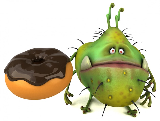 Fun germ - 3D Illustration