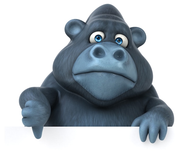 Fun gorilla - 3D Illustration