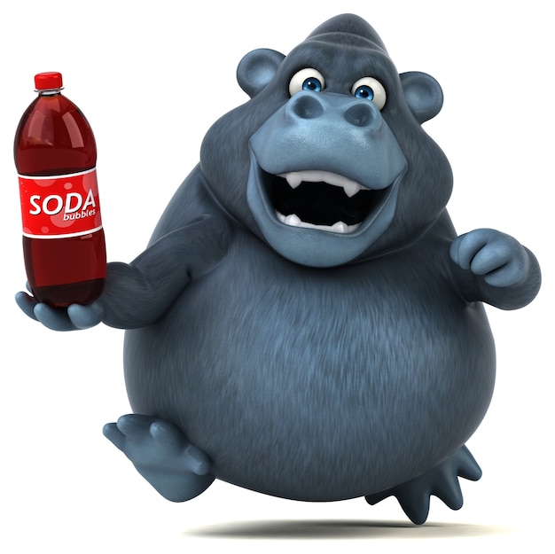 Fun gorilla - 3D Illustration