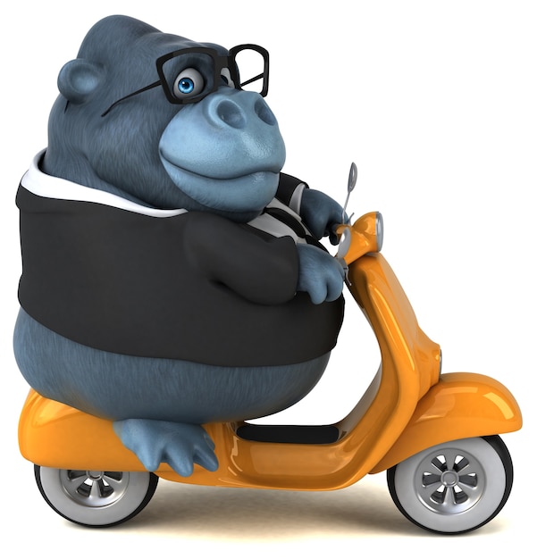 Fun gorilla - 3D Illustration