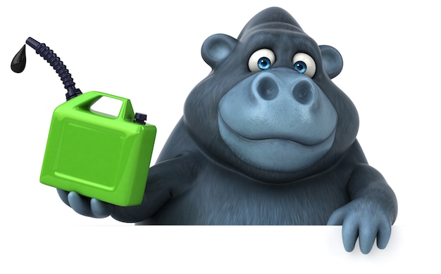 Fun gorilla - 3D Illustration