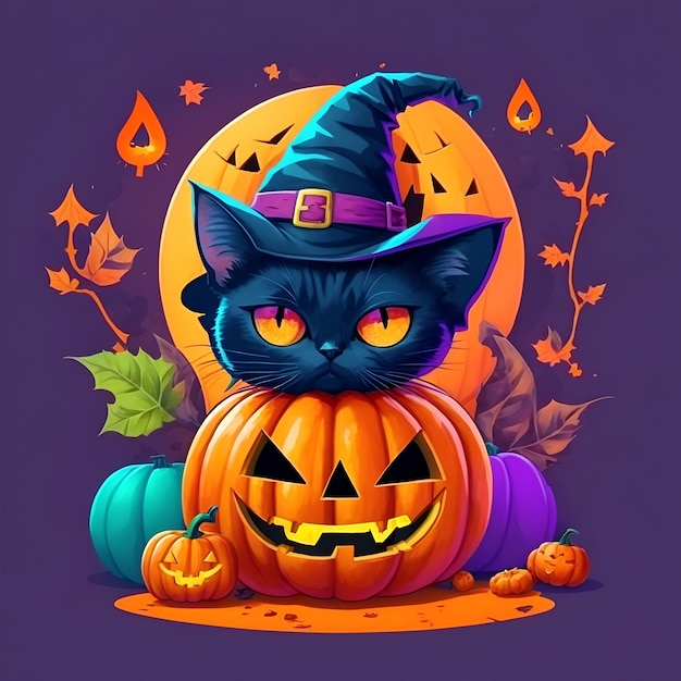 楽しいハロウィーンのイラスト