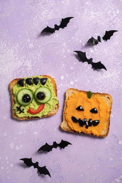 Fun Halloween monster toasts