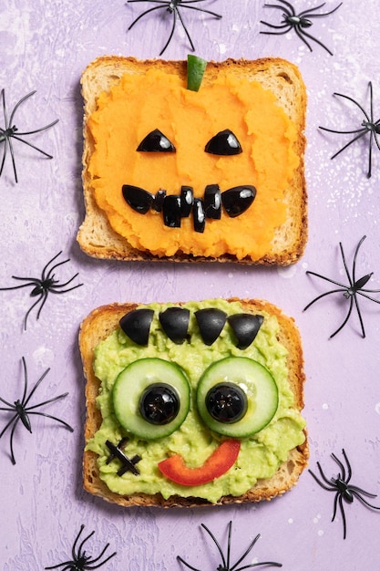 Fun halloween monster toasts