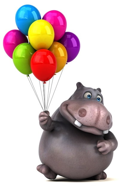 Fun Hippo illustration