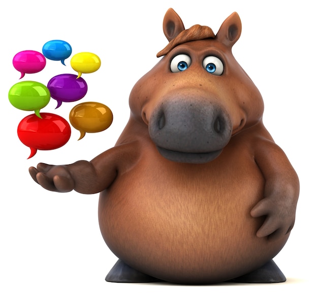 Fun horse - 3D Illustration