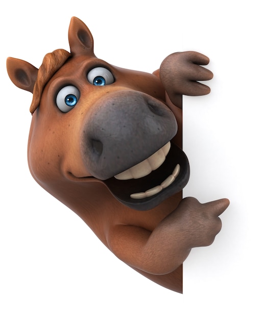 Fun horse - 3D Illustration