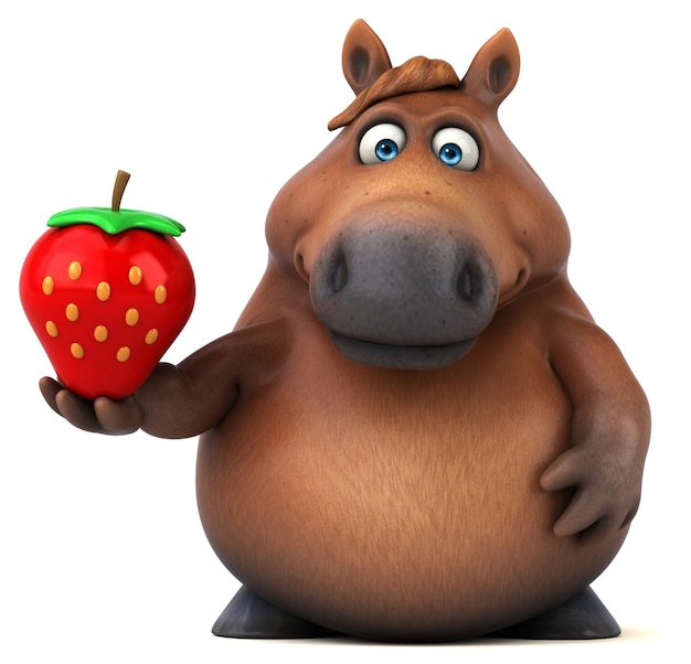 Fun horse - 3D Illustration