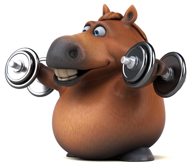 Fun horse - 3D Illustration