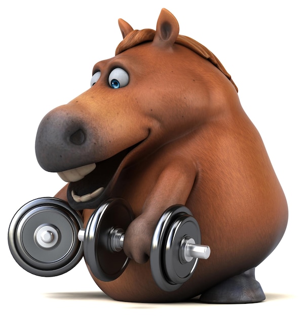 Fun horse - 3D Illustration