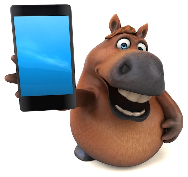 Fun horse 3D Illustration