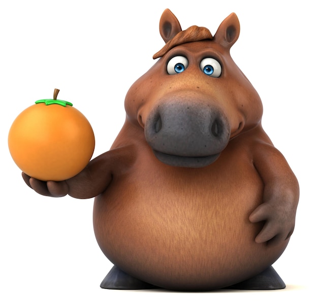 Fun horse 3D Illustration