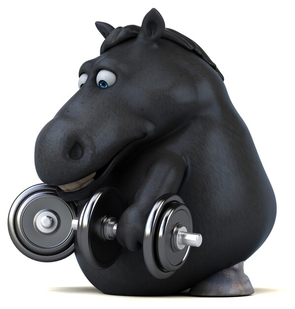 Fun horse - 3D Illustration