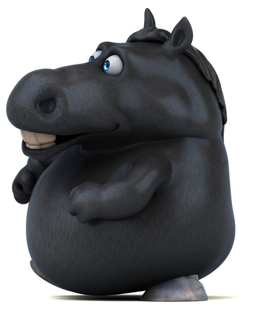 Fun horse - 3D Illustration