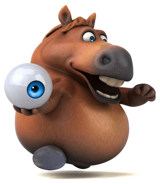 Fun horse - 3D Illustration