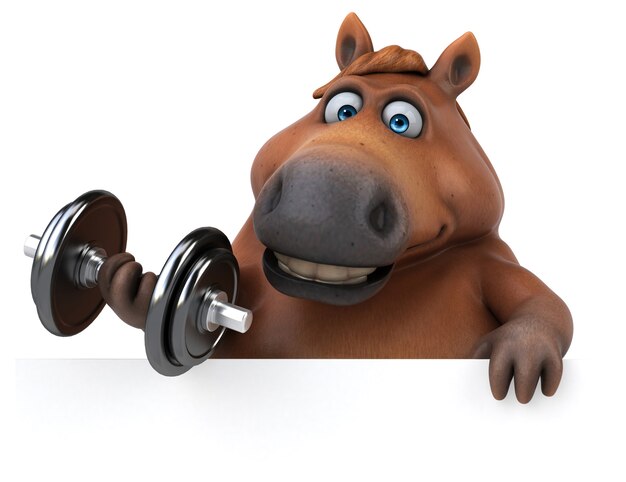 Fun horse - 3D Illustration