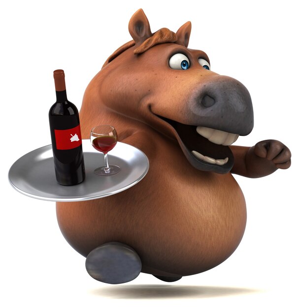 Fun horse - 3D Illustration