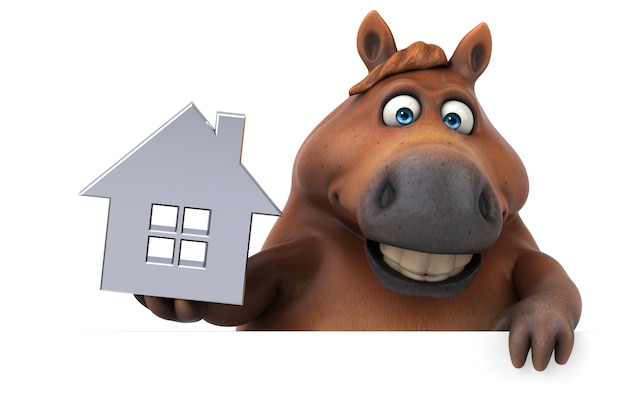 Fun horse - 3D Illustration