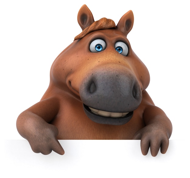 Fun horse - 3D Illustration