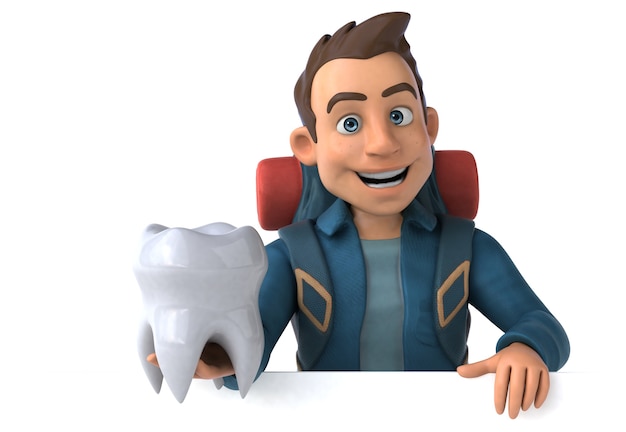 Fun illustration of a 3D cartoon backpacker