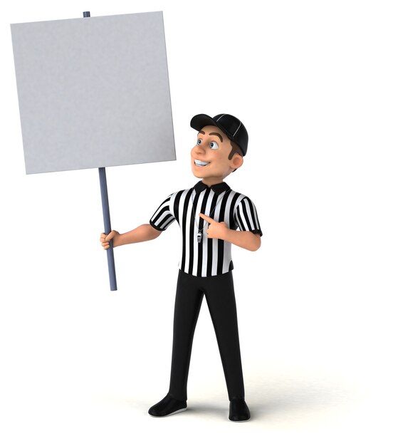 Fun Illustration of an american Referee